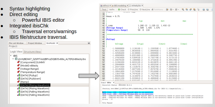 IBIS model inspector